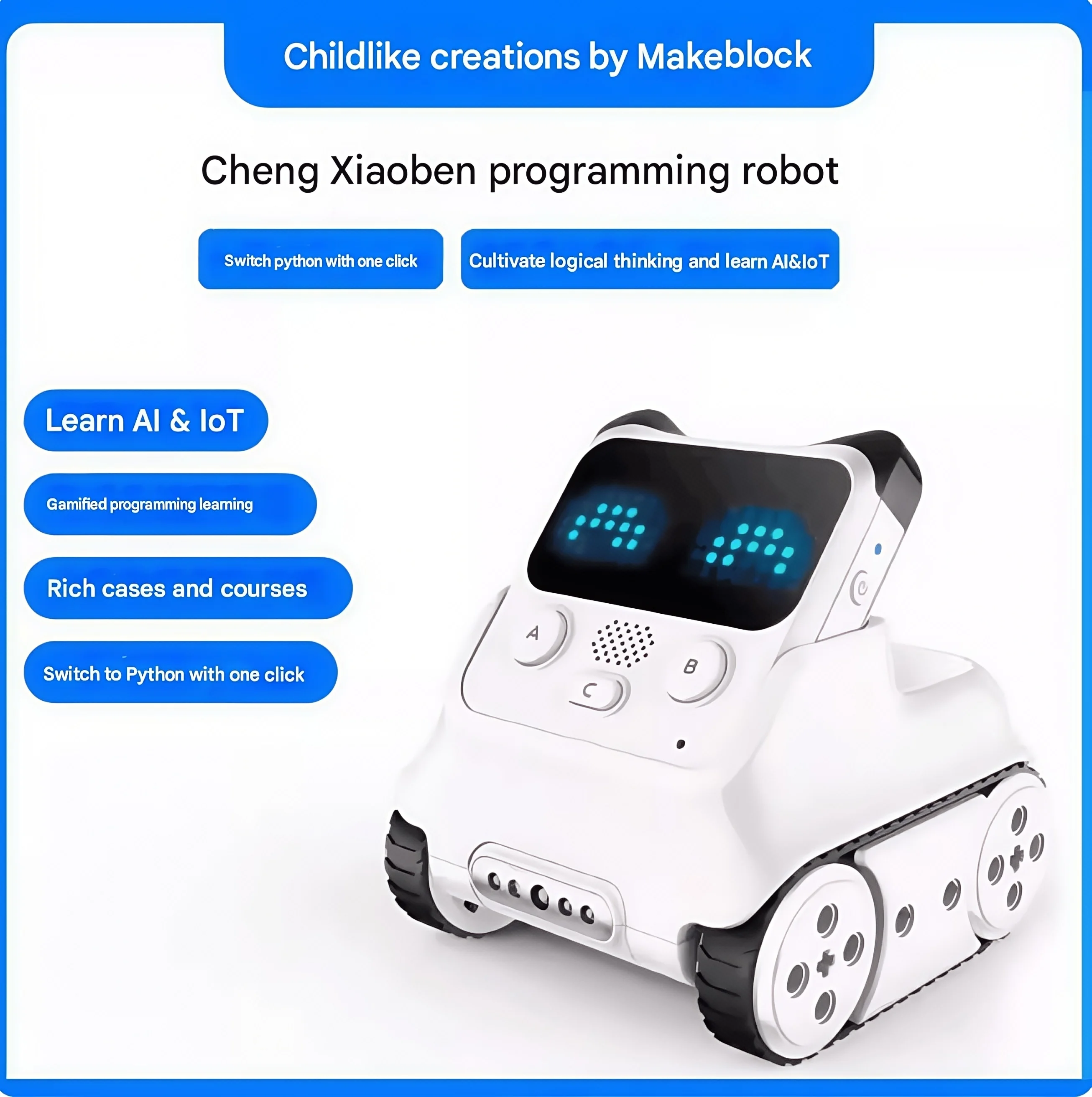 

Makeblock Codey программирующий робот AI искусственный интеллект детский строительный блок для изготовления игрушек образовательный набор