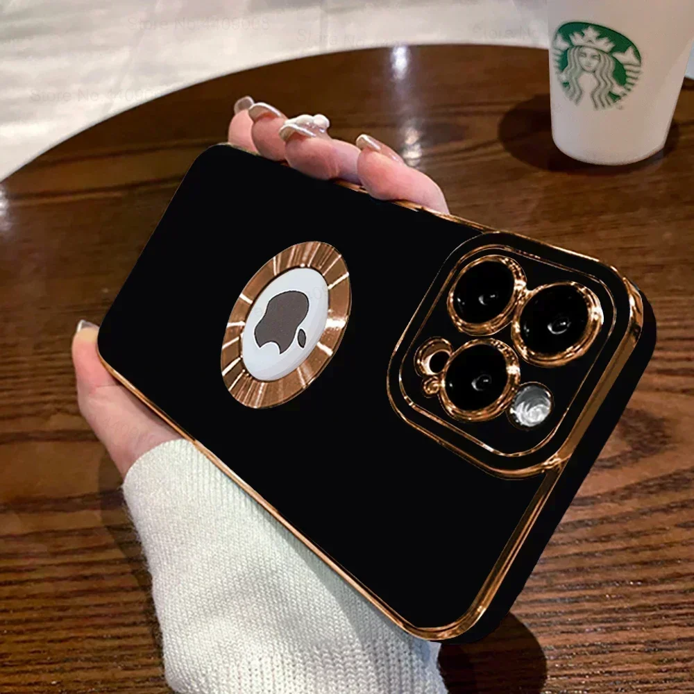 Роскошный противоударный чехол для iPhone 15, 14, 13, 12, 11 Pro Max, силиконовый чехол для Apple 14 15 Plus, аксессуары для телефонов Coque