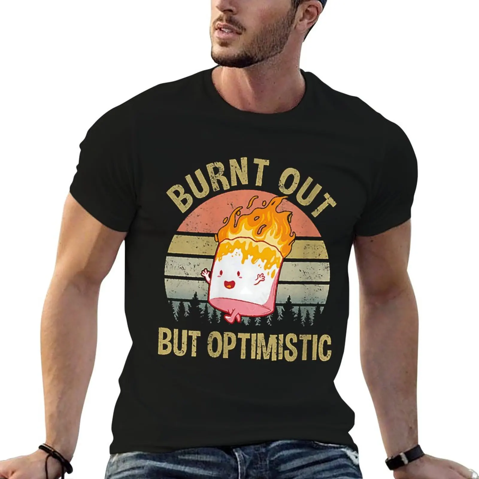 

T-Shirt Retro luxury t Vintage Burnt Sunset shirt Optimistic - man tshirt t cotton shirt man man Womens But Out