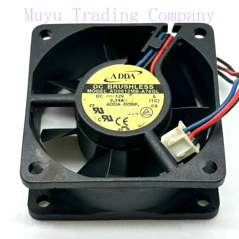 Для ADDA AD0612MB-A76GL DC 12V 0.14A 60x60x25mm 3-проводной серверный охлаждающий вентилятор