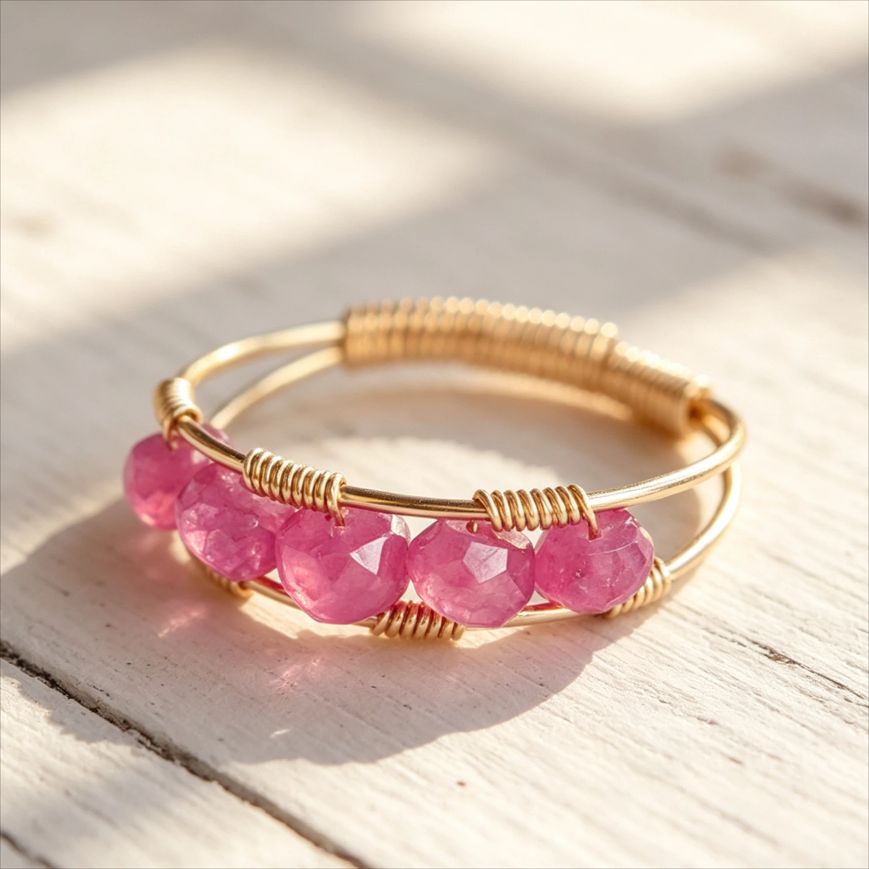 14K Gold Filled/925 Silver Ruby Stacking Ring Dainty Simple Ring Luxury Personalized Tarnish Resistant Jewelry Gift for Women