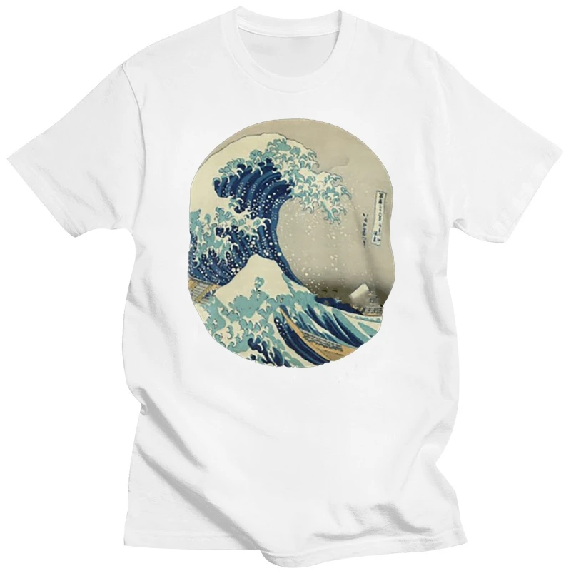 Great Wave off Kanagawa circle T shirt japan vintage antique rising sun geisha wave kanagawa retro yoga gym