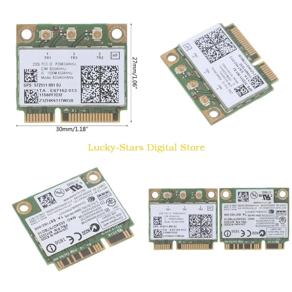 

T3EE 6300AN 2,4G/ MINI PCI-E ДВОЙСКАЯ БЕЗОПАСНАЯ СЕТИРОВАННАЯ КАРТА для X230 X220 T410