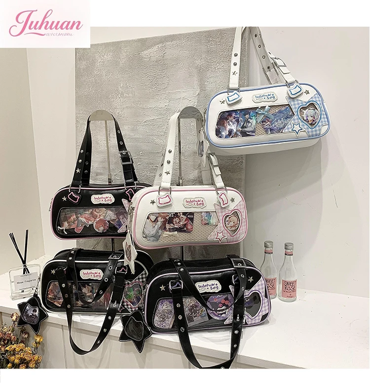 

JapaneseJK Uniform Women Itabag School Shoulder Crossbody Bags Casual Large Capacity Shopping Handbags
