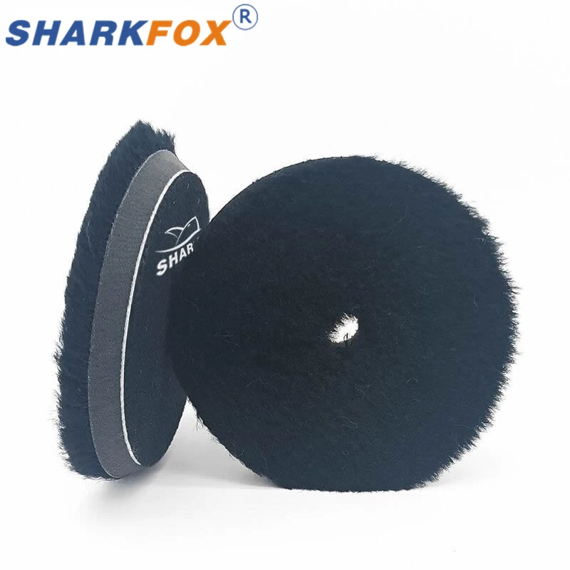 

Sharkfox 2Pcs/Lot 5/6Inches High Quality Wool Polishing Buffing Waxing Pad Woolen DA Polishers Heavy Cutting Pads