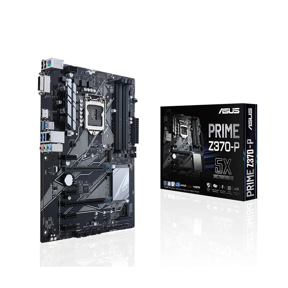 Imagem -02 - Asus-original Intel Desktop Mainboard Prime Z370-p Lga1151 Ddr4 64gb Core i7 i5 i3 Pci-e 3.0 64gb