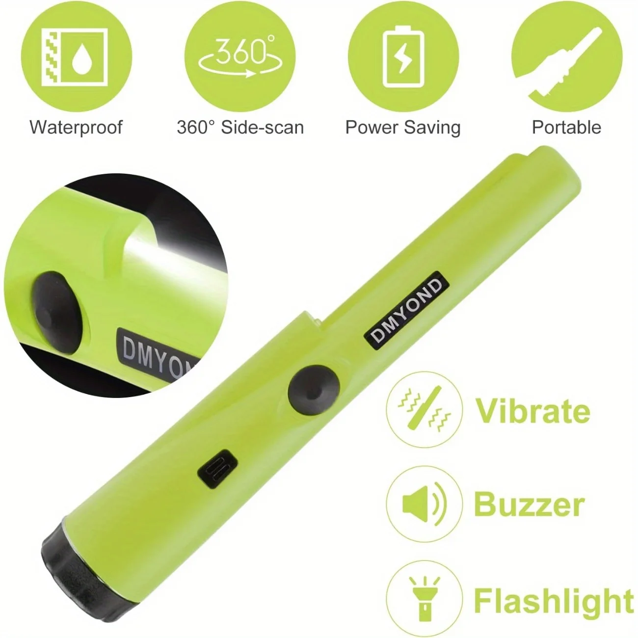 Metal Detector Pinpointer, Professional Waterproof Handheld Pin Pointer Wand, Search Treasure Pinpointing Finder Probe