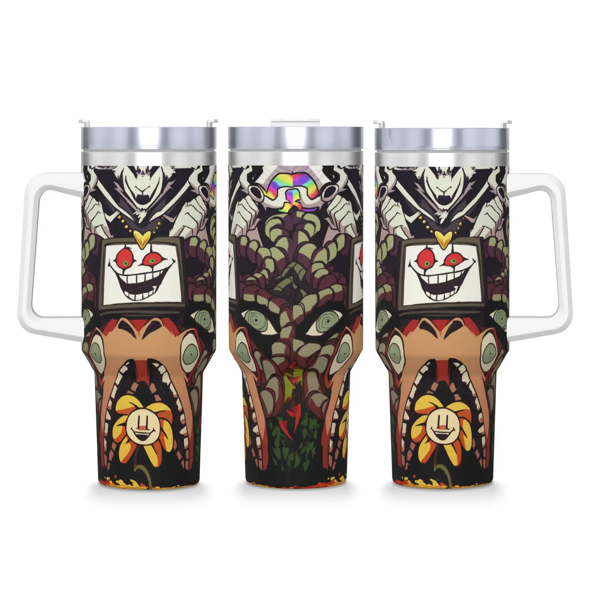 40OZ Stainless Steel Tumbler Game Undertales Thermal Cups Sans Papyrus Insulated Hot Drinks Mugs Cup Travel Water Bottle