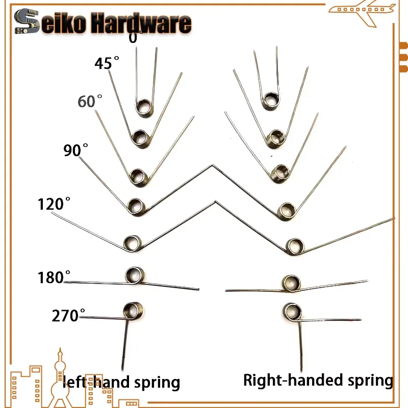 304 stainless steel torsion spring wire diameter 0.4mm angle 0/45/60/90/120/180/270，10pcs