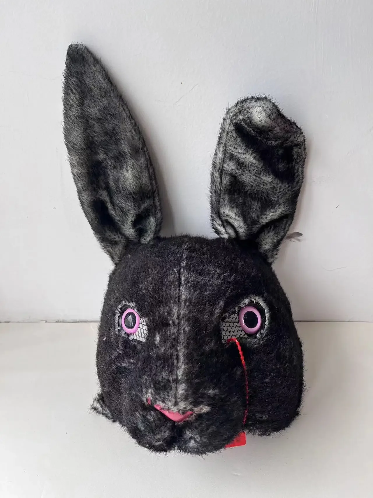 ハロウィーンのための黒い豪華なウサギのマスク,ホラーコスプレ