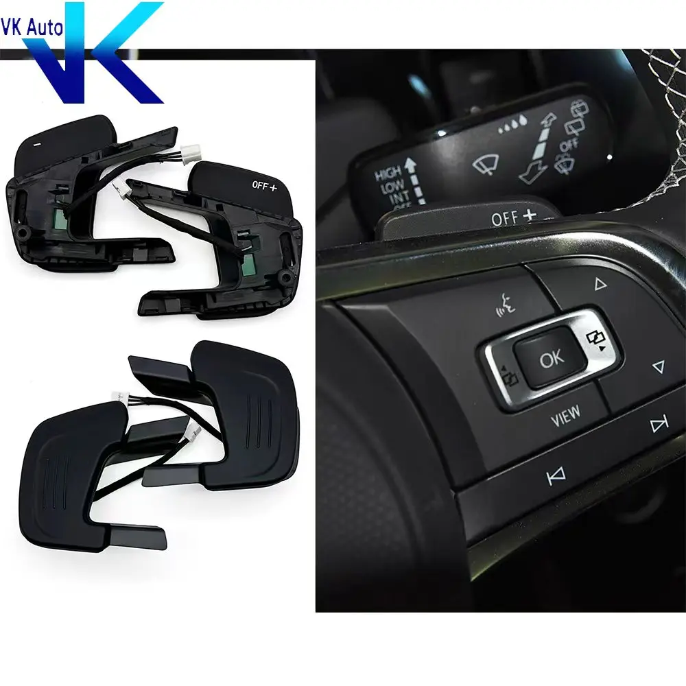 

ACC Steering Wheel Button 5G0959442AE Black Shift Paddles For RLINE Steering Wheel For Golf MK7 GTI/R 5G0 951 527B/528B