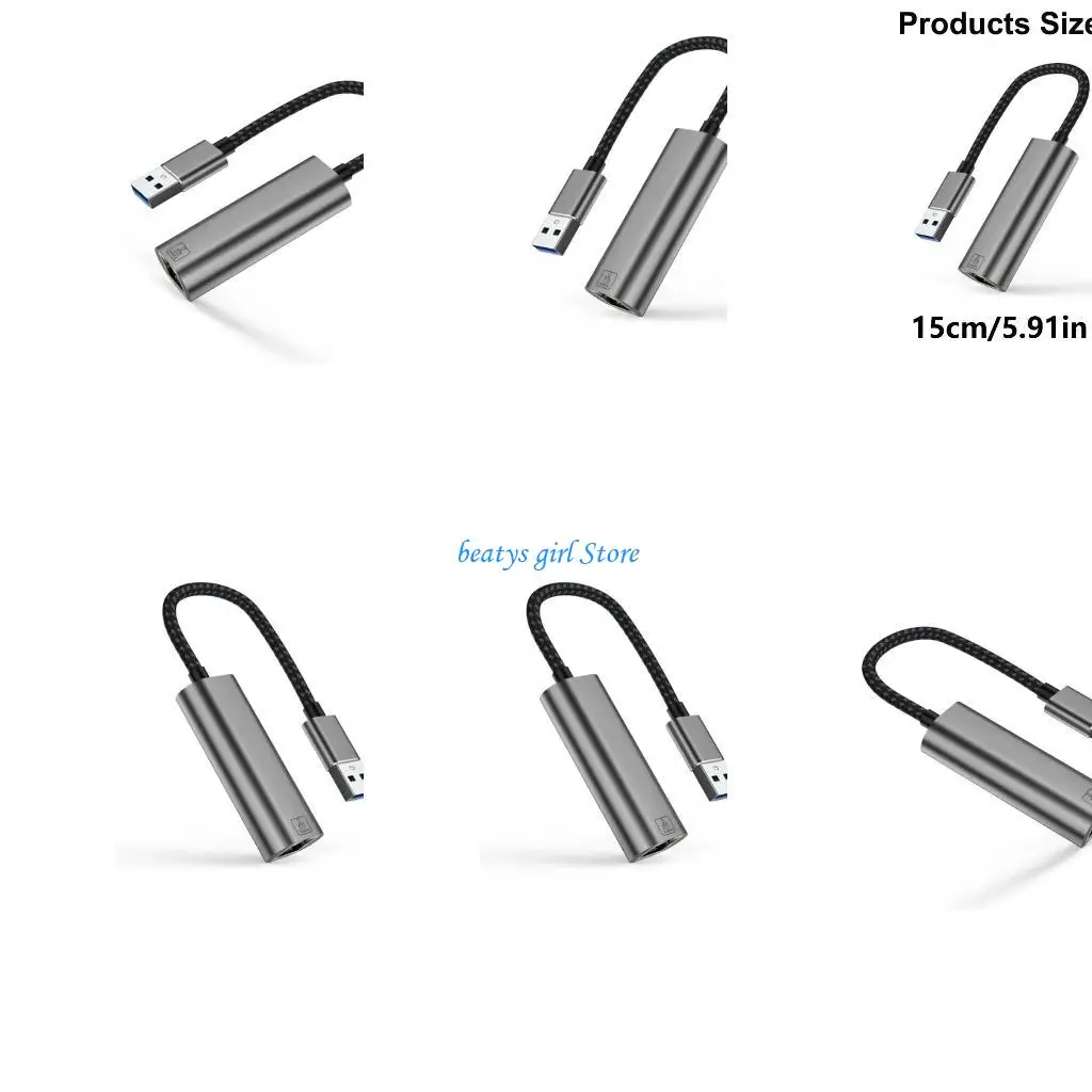 

C7AB USB to Rj45 Gigabit Ethernet Adapter Support 1000Mbps Fast Stable Networking Connection