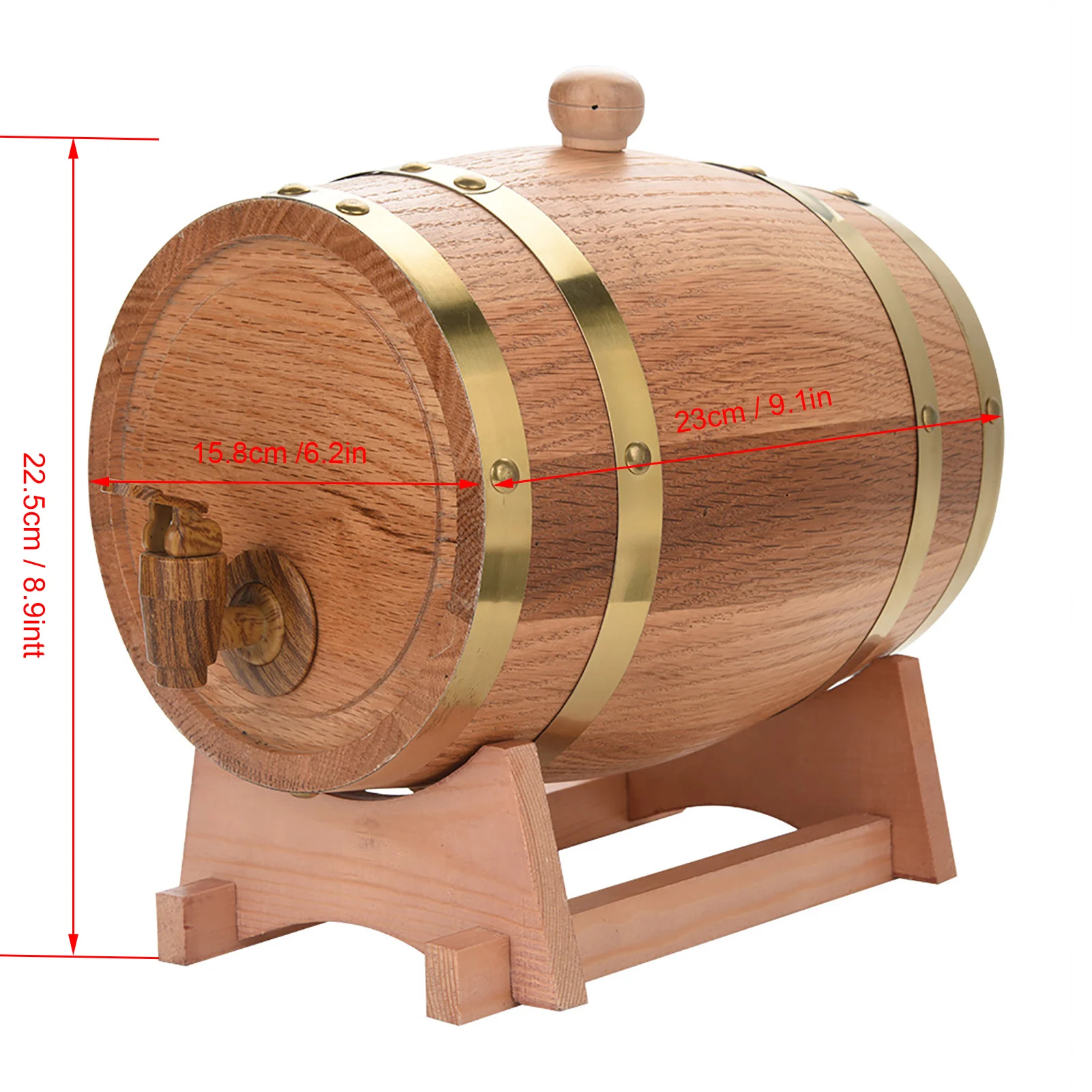 1/3/5/10l Hout Wijn Vat Vintage Eiken Bier Brouwen Accessoires Whisky Opslag Container Huisdecoratie Wijnbar Accessoires