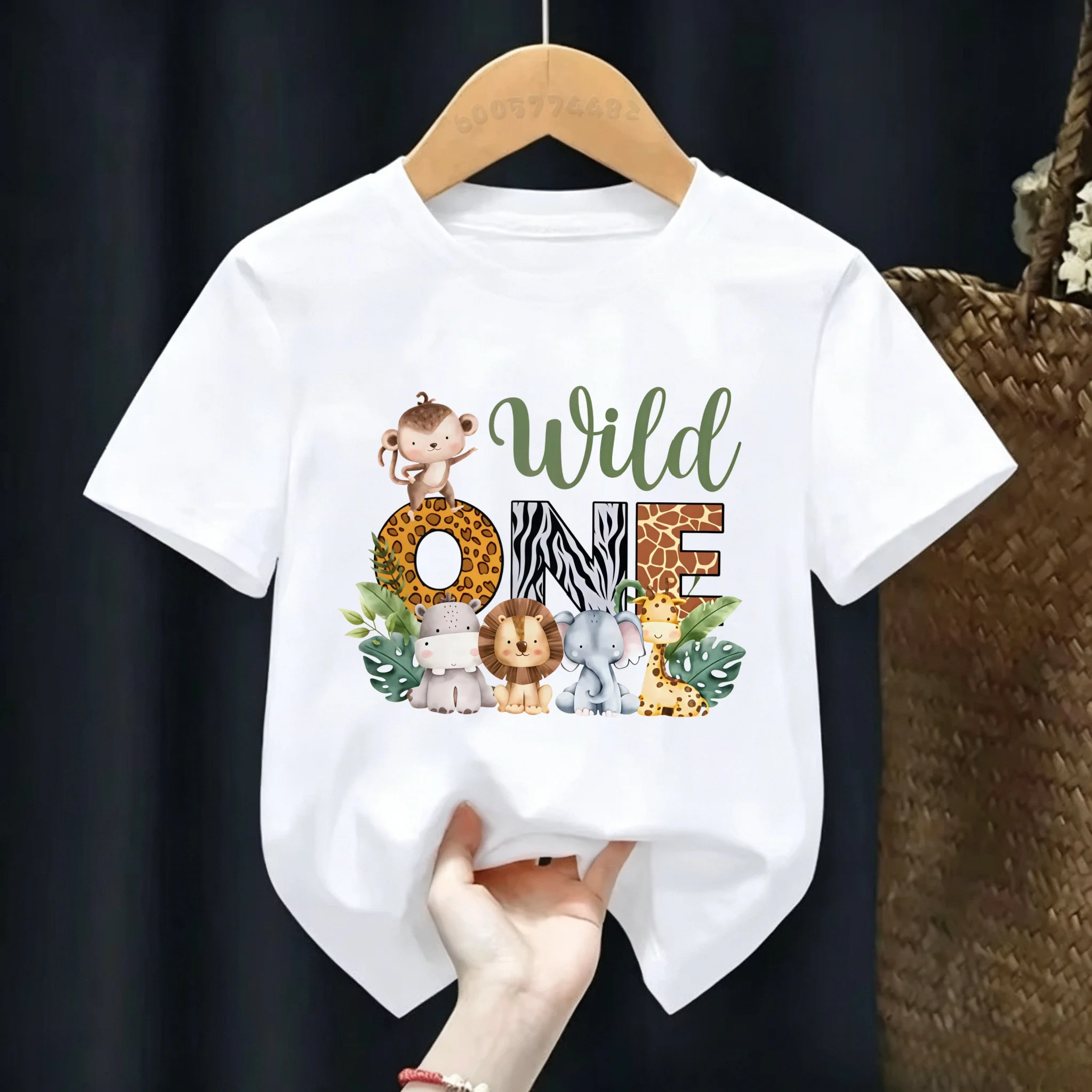 Summer's latest children's 100% cotton Brother Beast theme T-shirt, short-sleeved top for boys and girls for birthday parties