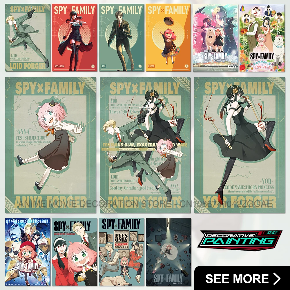

Spy X Family Frameless Poster Loid Anya Yor's Missions Vibrant Anime Scenes Decorate Spaces With Forger Family Charm For Fans