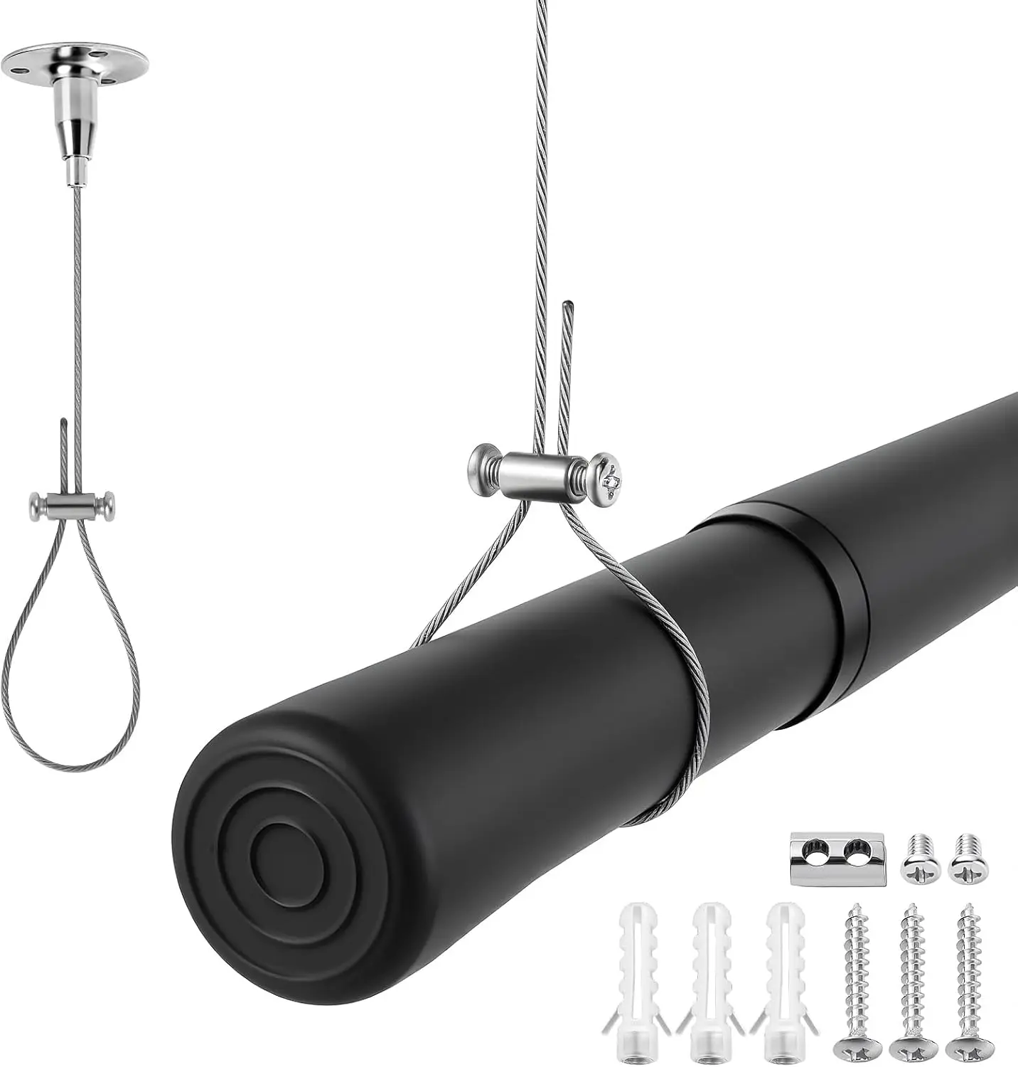 

59" Adjustable Ceiling Shower Curtain Rod Support, Rustproof Stainless Steel