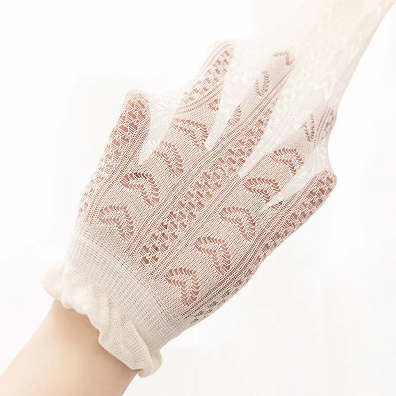 3Pairs Princess White Lace Ruffle Stockings Girl Summer Mesh Sock Thin Breathable Kids Long Socks 3-12Year Children Calf Socks