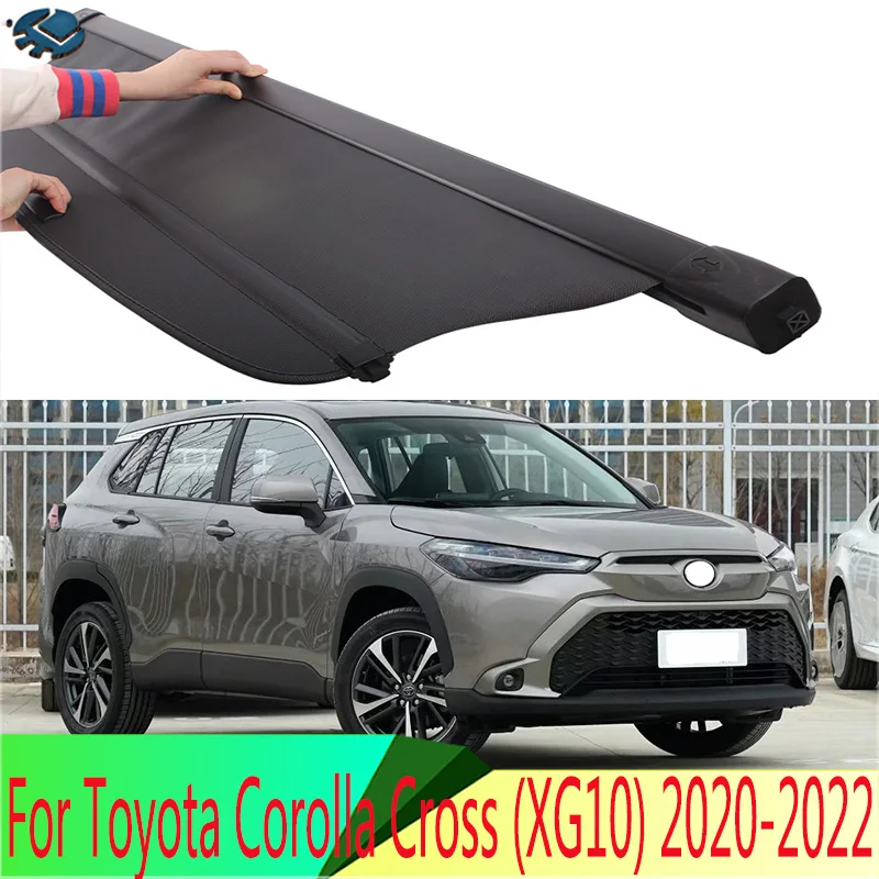 

Для Toyota Corolla Cross (XG10) 2020-2022 алюминий + холст задняя крышка багажника конфиденциальность экран багажника защитный щиток абажур аксессуары