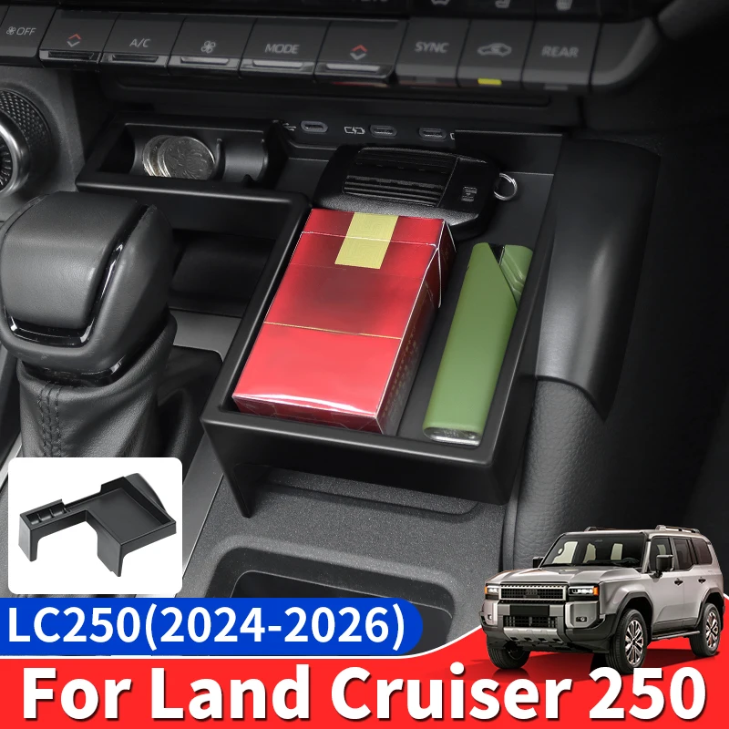 

For Toyota fj Land Cruiser Prado 250 LC250 2024 2025 j250 Center Console Organizer Box Tray Storage Box Interior Car Accessories
