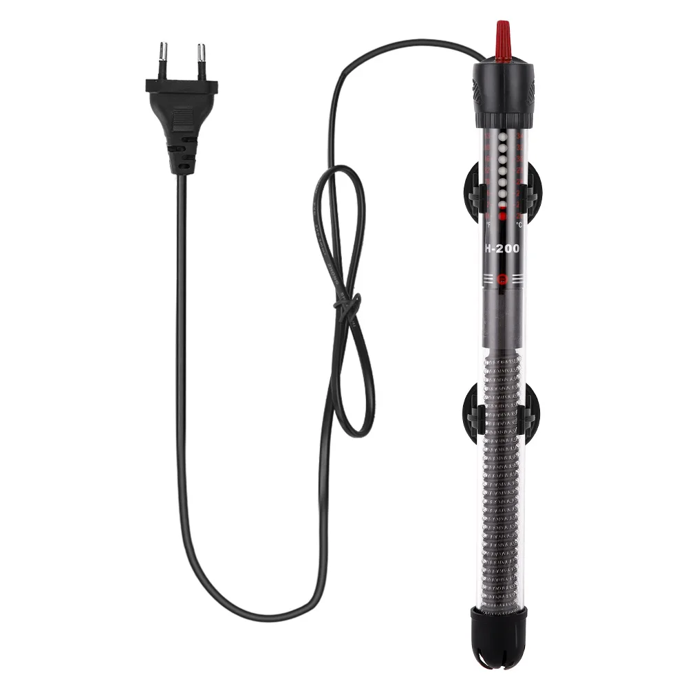 Submersible Aquarium Fish Tank Water Heater Rod, Adjustable Temperature Thermostat, 110V-220V, 25W, 50W, 100W, 200W, 300W