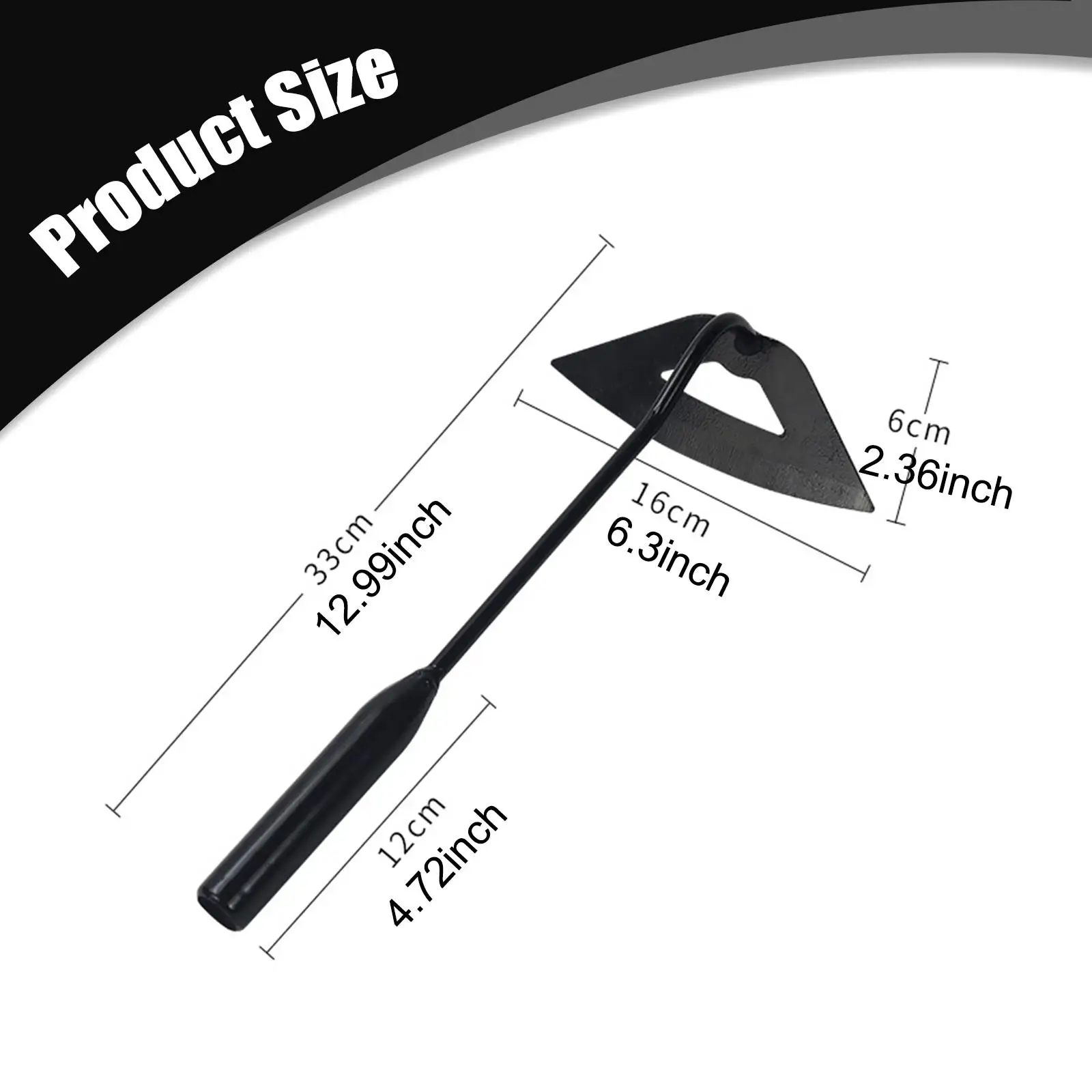 Garden Hoe Weed Removal Tool, Hollow Multipurpose Hand Hoe Garden Edger Weeder for Weeding, Seeding Digging Loosening Soil