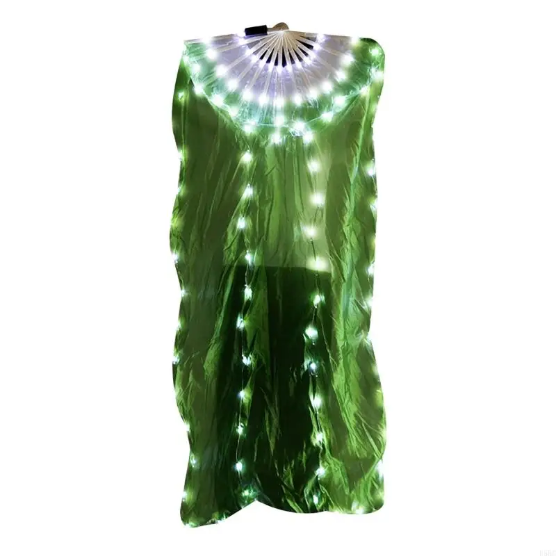 150CM Long LED Belly Dance Fan Illuminated Fan 1PC Frame for Vibranted Stage and Festival Performances