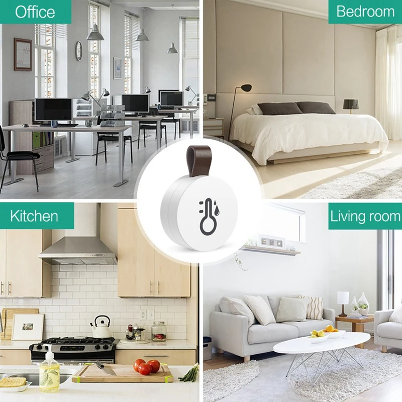 Imagem -04 - Termômetro sem Fio Bluetooth ao ar Livre Temperatura e Umidade Smart Home Sensor Branco Peça