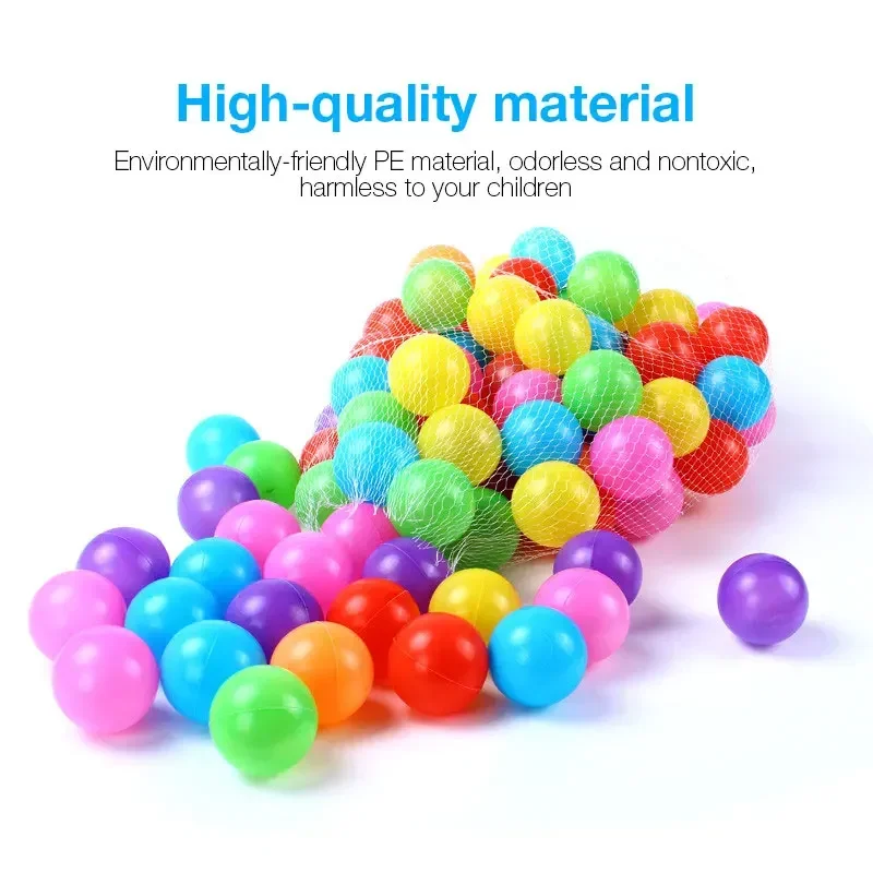50PCS 플라스틱 공 아기 놀이터 바다 파도 5.5/7cm 공 부드러운 PE 공 구덩이 놀이터 텐트 아이 장난감에 대 한 건조 풀 장난감 공