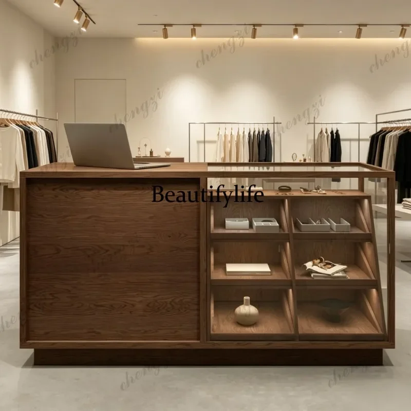 R Clothing store cashier display glass counter jewelry store cashier Nakajima shoe cabinet props running water cabinet