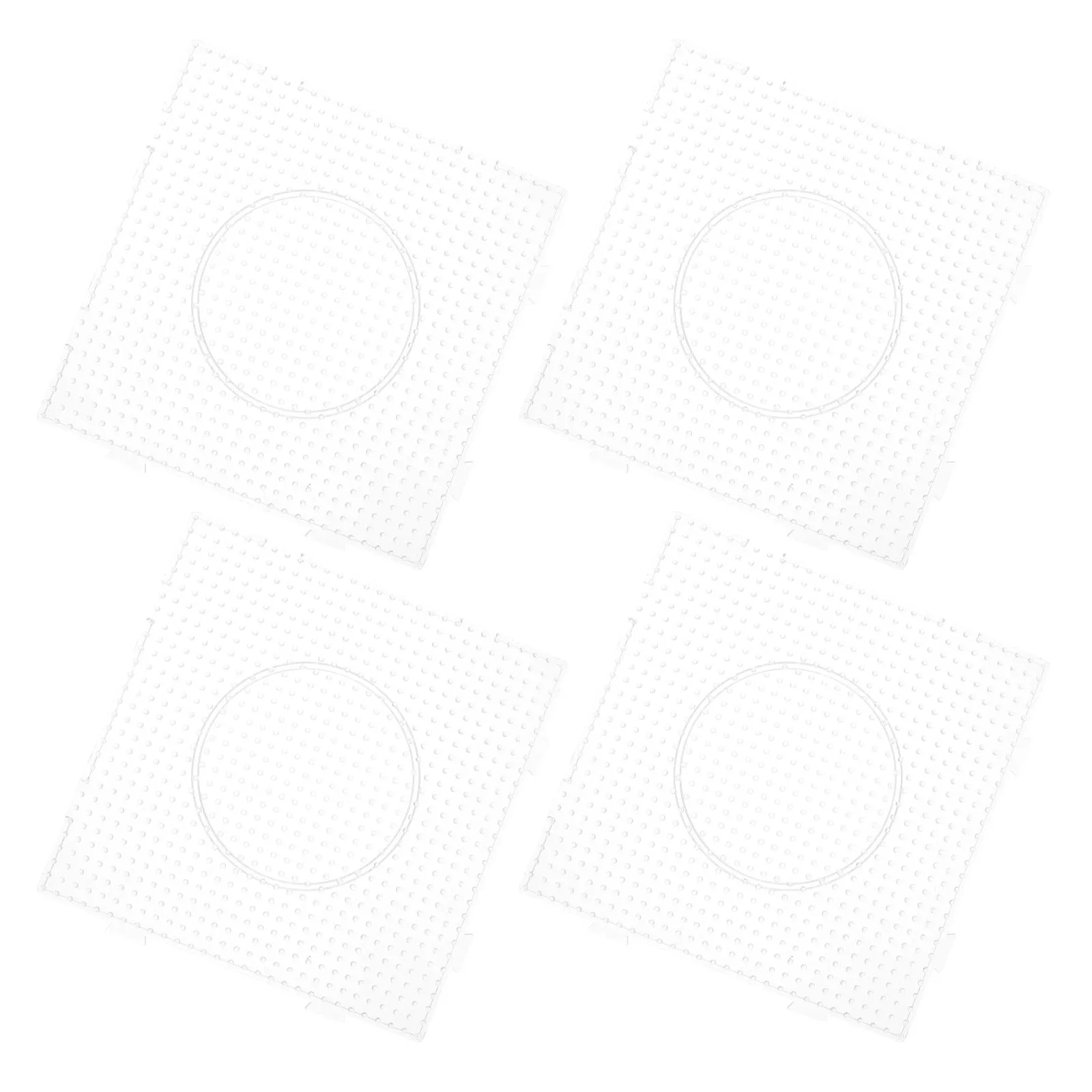 

4pcs Large Clear Acrylic Beading Boards For Fuse Beads Diy Craft Projects Kids Teens Pegboards Replacement Panels Square