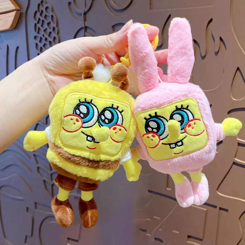 Anime Pink Spongebob Squarepants Patrick Star Kawaii Cosplay Brelok do kluczy Wypchane pluszowe zabawki Brelok do kluczy Prezent urodzinowy dla dzieci