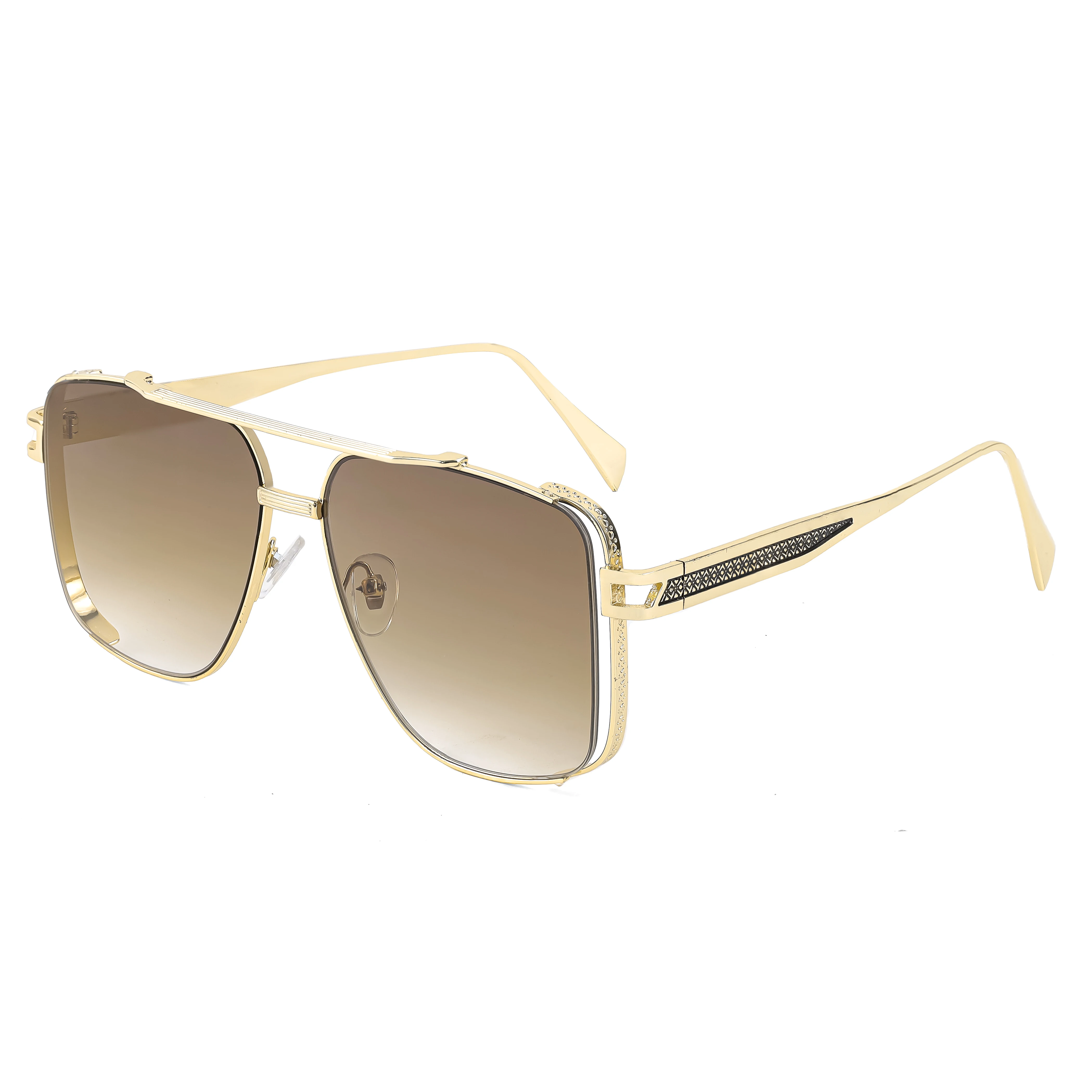 New Polarized Gradient Square Metal Frame Men's Sunglasses Fashion Vintage Women Sun Glasses UV400 Driving Fishing The Best Gift image 3