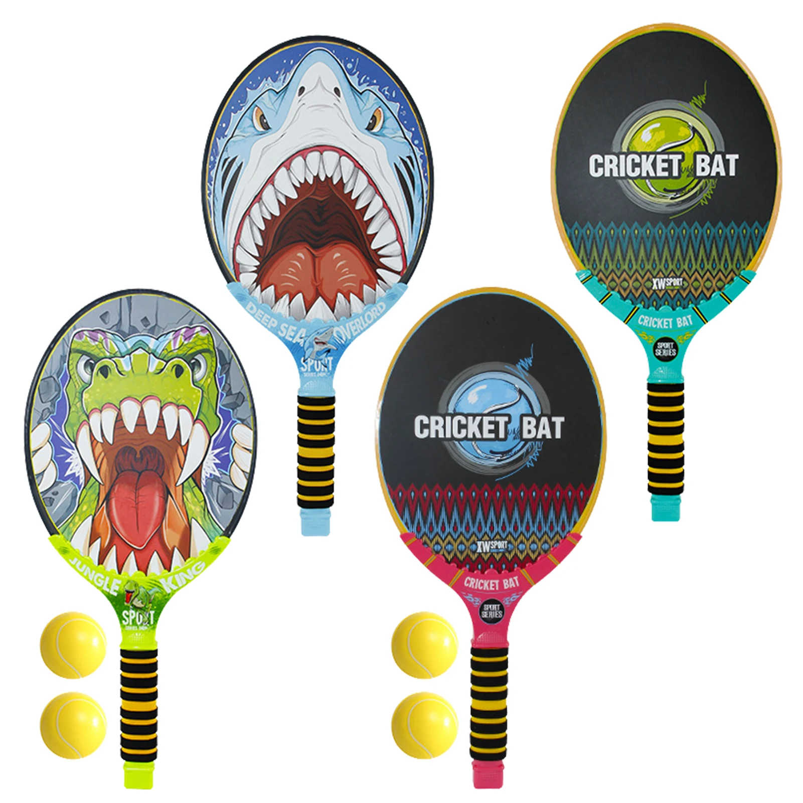 

1 Pair Kids Junior Tennis Racket Cartoon Tennis Rackets Age For Children Age Over 4 and 8-10 Outdoor Beach Sports Equipment