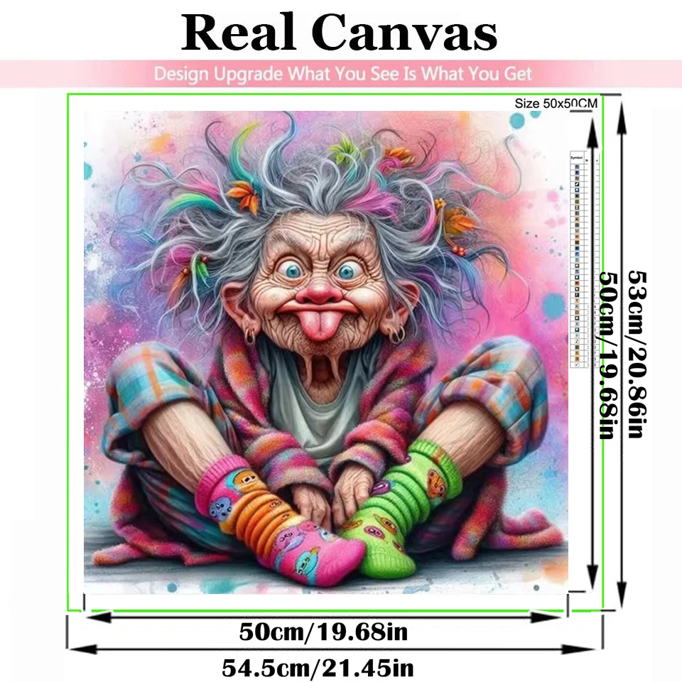 Grandma\'s Old Fashioned 5D Full Diamond Painting Kits,Happy Grandma And Grandpa Drink DIY Drills Mosaic Embroidery Cross-Stitch