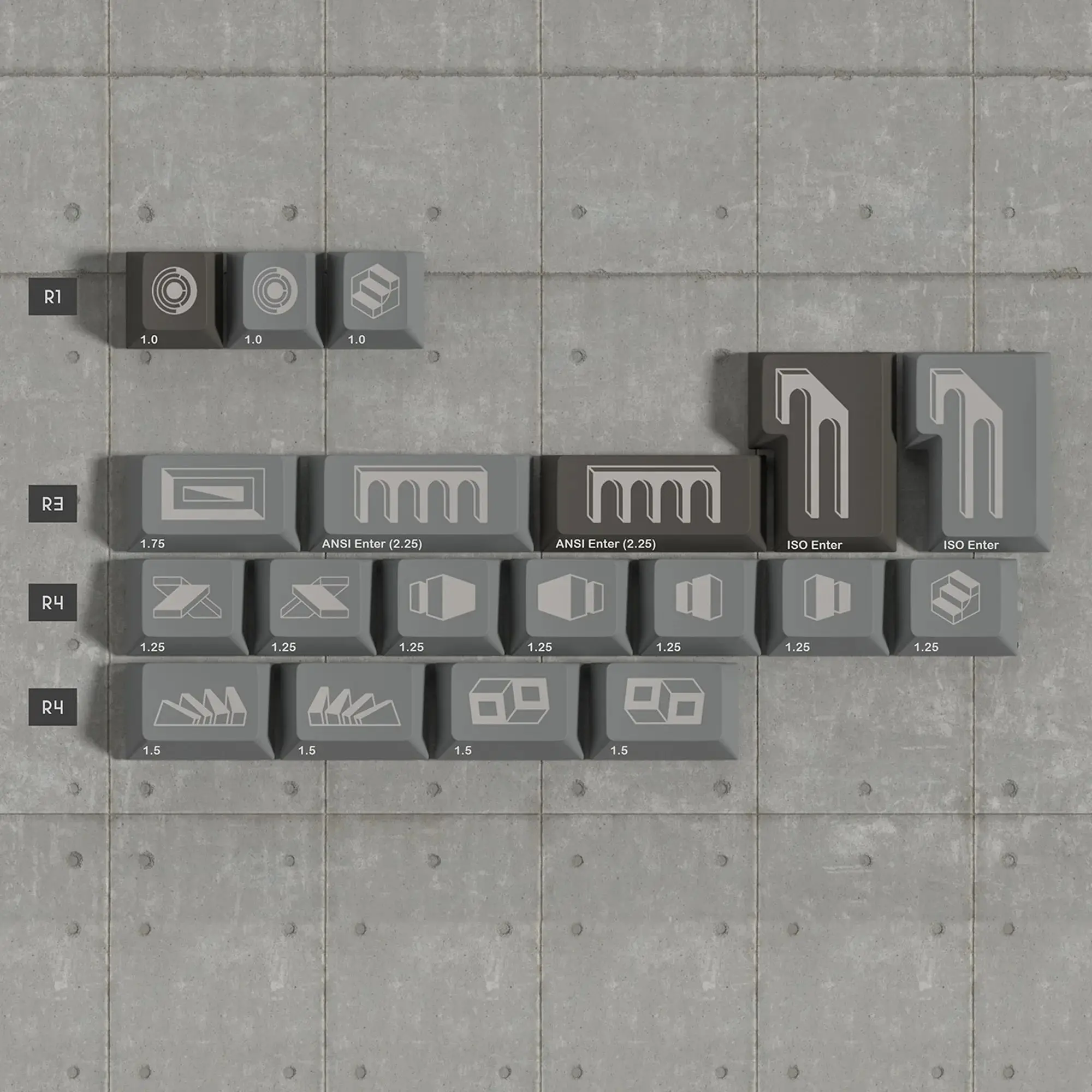 [EXTRA] EPBT Brutalist Child Kit PBT material Cherry Profile Dye-sub Compatible with Cherry MX switches and MX-style