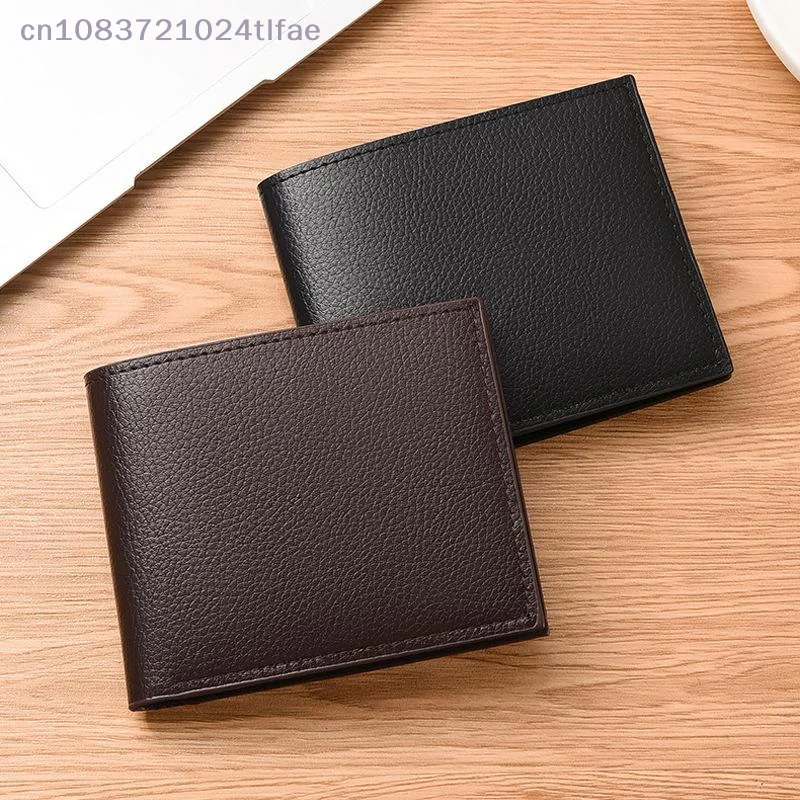 {YY30} Men Short Pu Leather Wallets Vintage Thin Male Credit Card Holder Small Money Purses Large Capacity Card Holder Bag