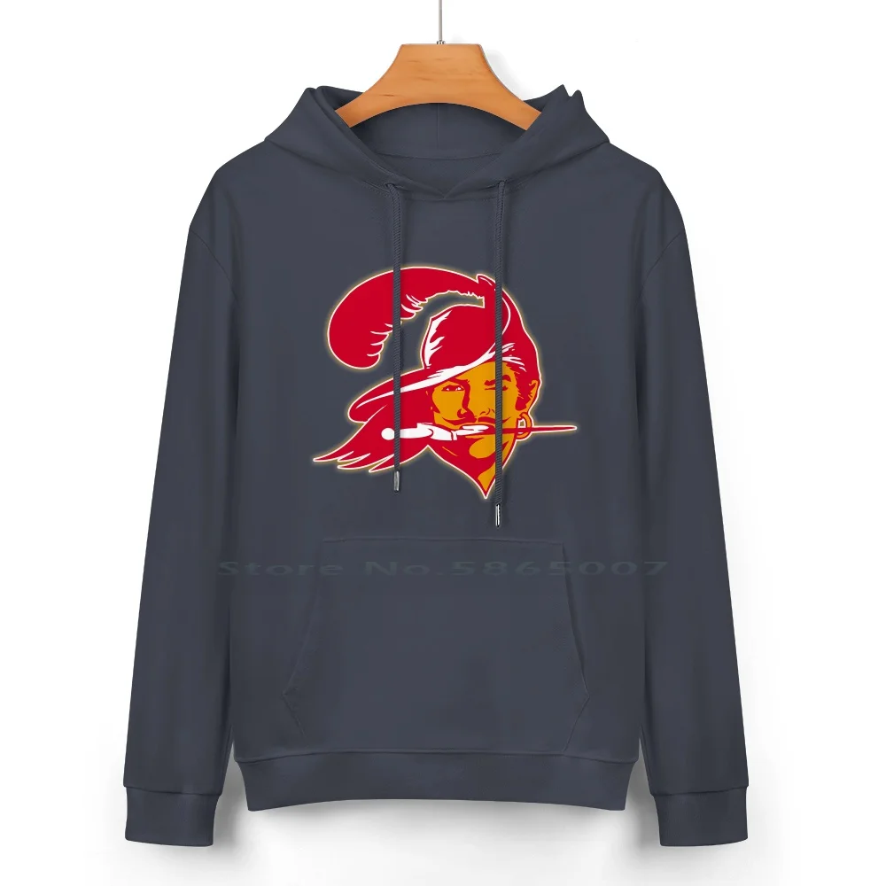 Tompa Bay Cotton Hoodie Sweater 24 Colors Tompa Bay Brady Bucs Concept Logo Football Buccaneers 12 Goat Qb Quarterback 100%