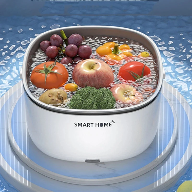 

Mijia Electric Vegetable Fruit Washing Machine Ultrasound Wireless Basket Large Capacity Food Grains Purifie Houeshold Cleaner