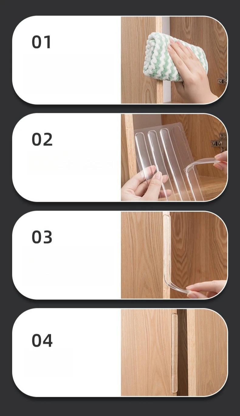 Self-Adhesive Clear Anti Slip Buffer Pads, Furniture Bumpers Feet Pads, Cabinet Door Muffler Wall Protector
