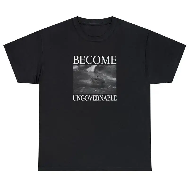 Футболка «Become Ungovernable Capybars» с забавным мемом, милый подарок для любителей мемов, футболка в стиле Y2K
