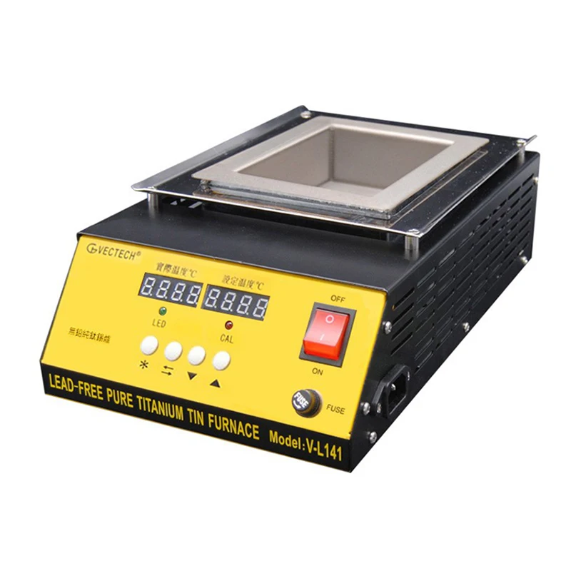 Tin Melting Pot Solder Pot Tin Melting Furnace Thermoregulation Soldering Desoldering Bath 30~400 Degree Ajustable 220V/110V