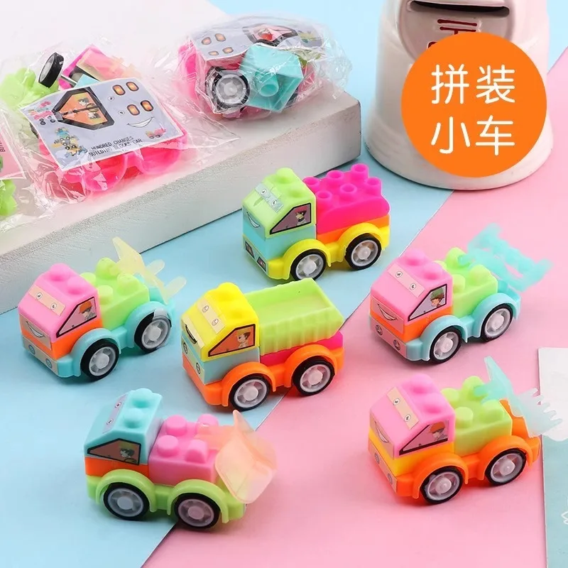 Mini Car Model Toy scooter Car Toys Kids Inertia Cars Boy Toys Assembling building blocks Children Gift