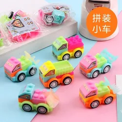 Mini Car Model Toy scooter Car Toys Kids Inertia Cars Boy Toys Assembling building blocks Children Gift