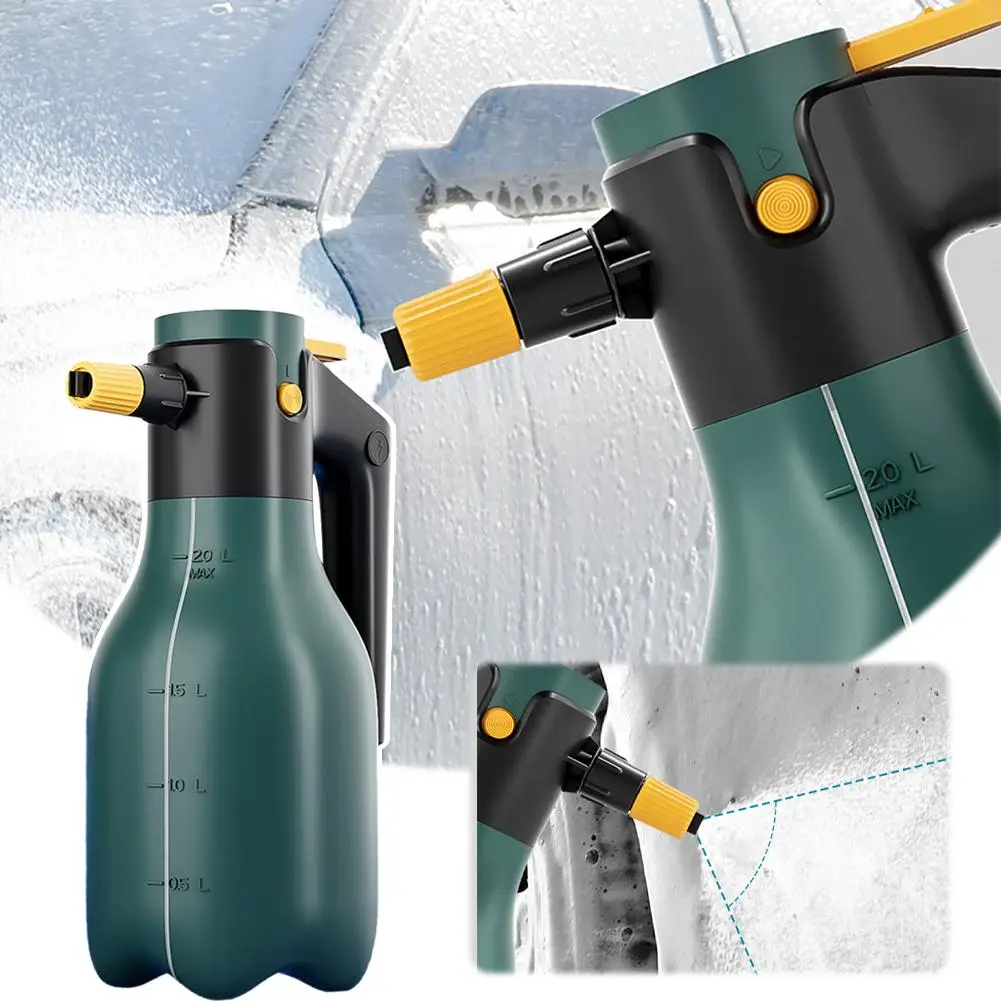 

Модернизированный распылитель для электрической пены объемом 2 л 60 ° Регулируемый опрыскиватель для мойки автомобиля высокого давления для автомобиля/дома/сада Q6M4