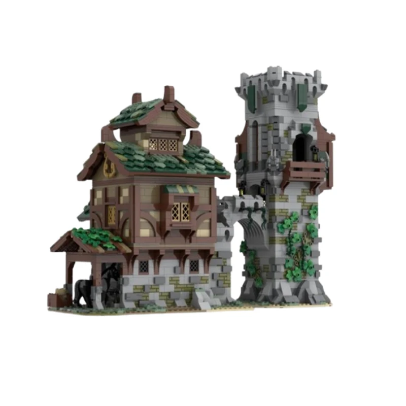 

Spot MOC-83831 80710 70187 Архитектурный вид на улицу DIY Сборка мелких частиц Строительные блоки Головоломка Игрушечная модель Подарочный набор Ornam