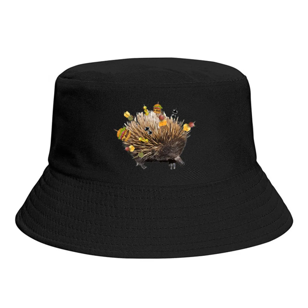 Party Echidna UnisexPersonality Bucket Hats Fishermen Caps Outdoor Casual Cap Sunscreen Hat