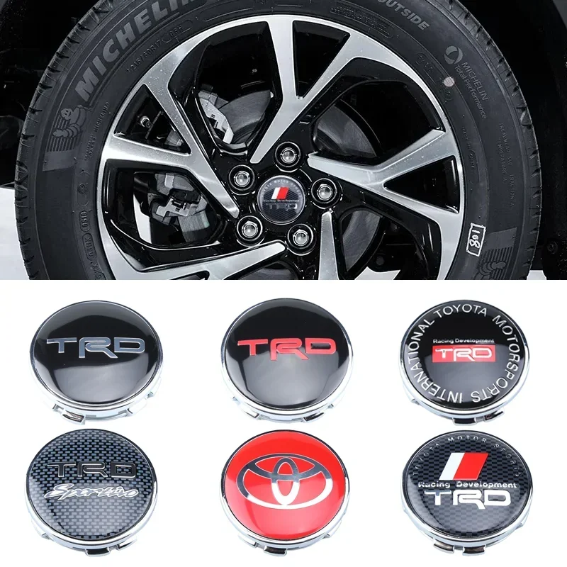 

4pcs 60mm Car Tyre Wheel Center Hub Cap Badge For Toyota C-hr Prado Rav4 LEVIN Yaris Hilux Prius Avensis Corolla Camry