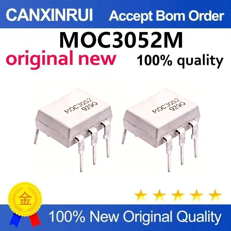 （5pcs-100pcs）Original genuine MOC3052M optocoupler optocoupler with DIP-6 direct insertion MOC3052