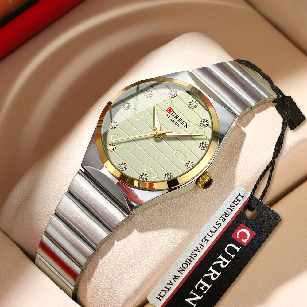 2025 New Brand Stainless Steel Strap Watch Women Luxury Gift Quartz Wristwatch Fashion Simple Round Quartz Watches