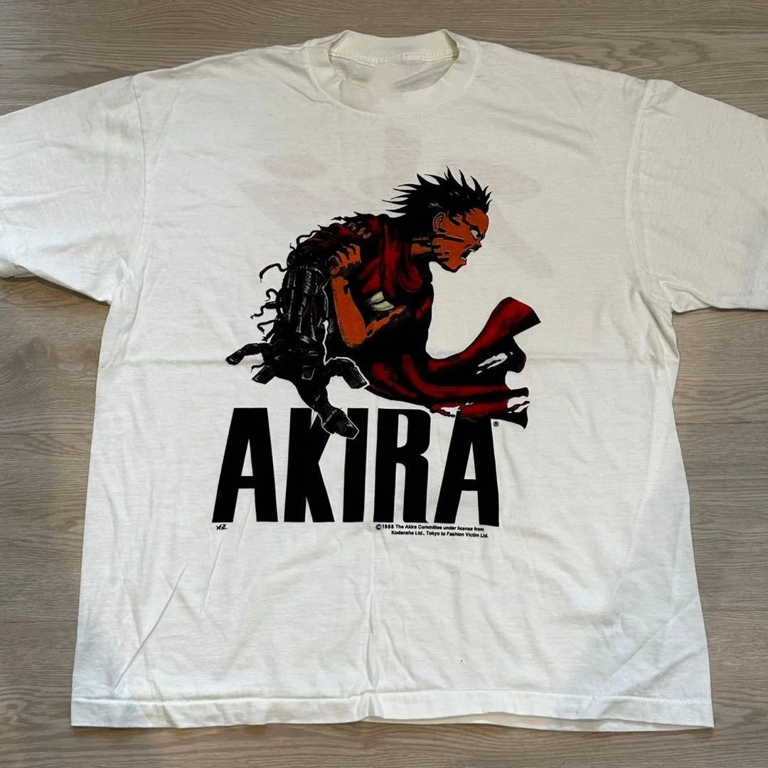 AKIRA Tetsuo Shima Bio-Arm White Graphic T-Shirt Cotton Men Women Streetwear Tee